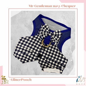 Mr Gentleman Navy Chequer Harness