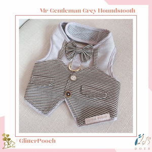 Mr Gentleman Grey Houndstooth Harness